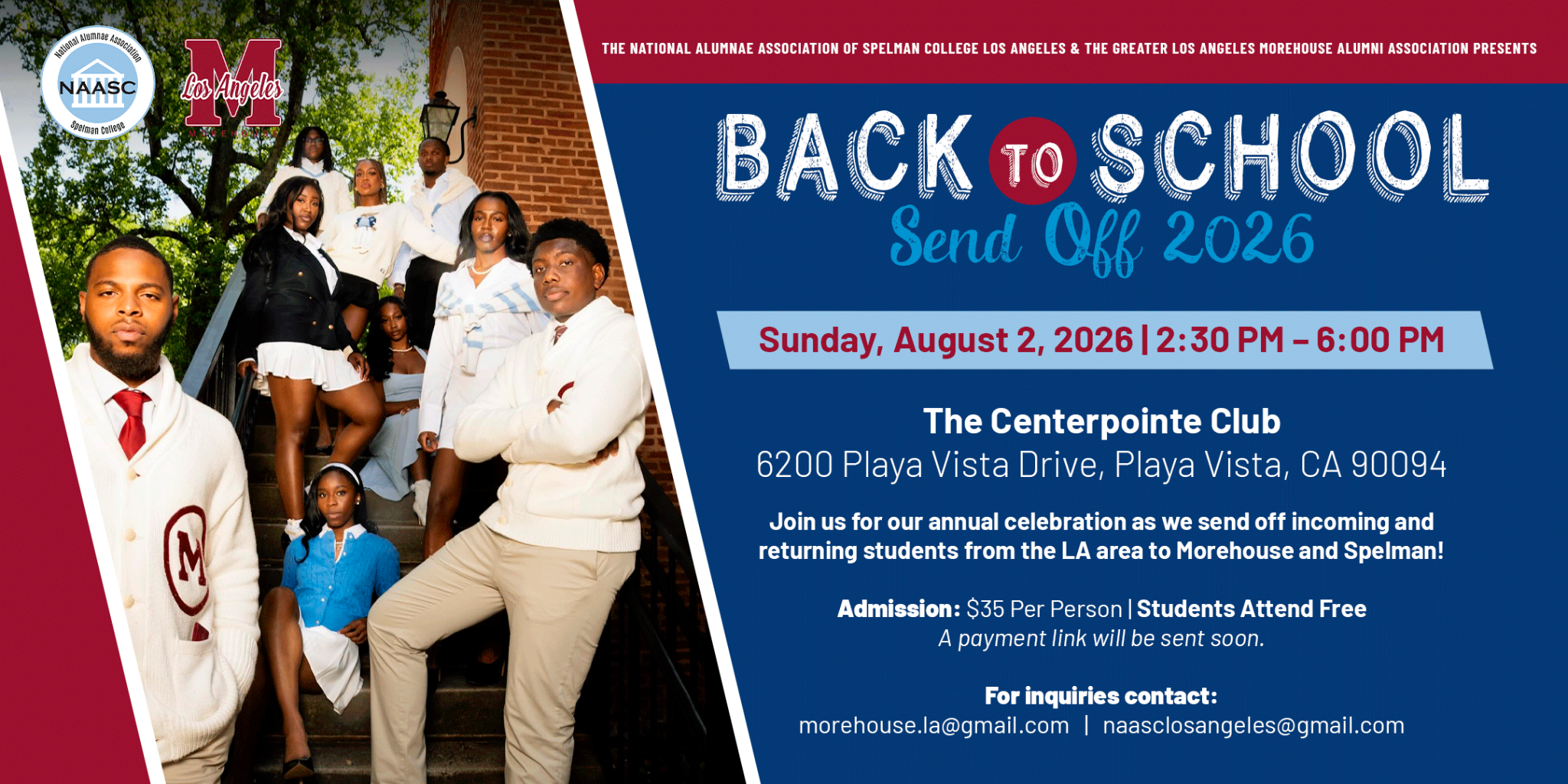 SpelHouse Back-to-School Send-Off 2026 — Sunday, August 2, 2026, 2:30 PM to 6:00 PM at The Centerpointe Club, Playa Vista